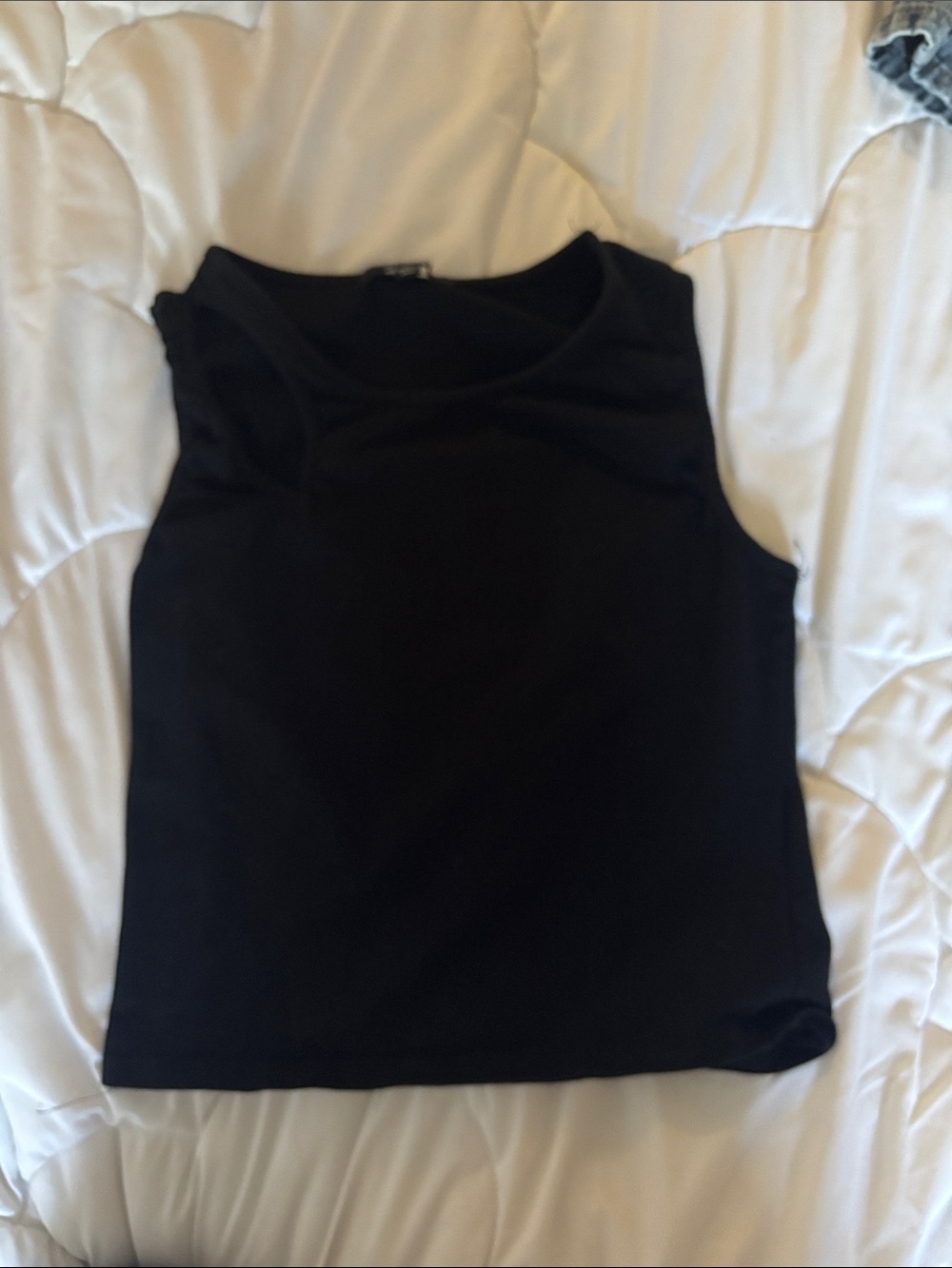 Ambiance Black Ribbed Tank Top